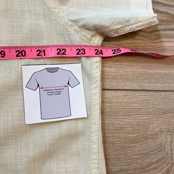 Coofandy Yellow Cotton Short-Sleeve Button-Down (Men's L) Your Sunshine Staple! - Picture 8 of 8